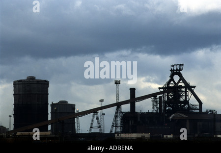 Corus impianto siderurgico, che è impostato per la chiusura nei primi mesi del 2010, Redcar, Cleveland, Regno Unito. Foto Stock