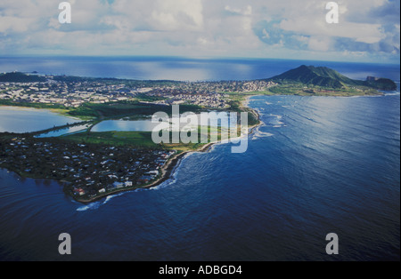 Antenna di Kaneohe Base Marina Hawaii Oahu Hawaii Foto Stock