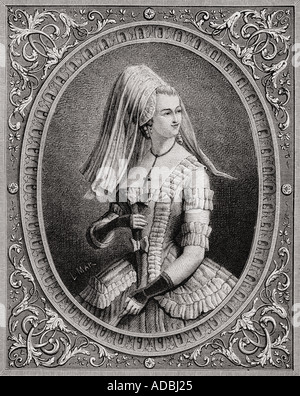 Yolande Martine Gabrielle de Polastron, Madame de Polignac, 1749 - 1793. Migliore amico della regina Maria Antonietta Foto Stock