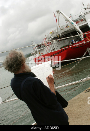 Trafalgar 200 celebrazioni e flotta internazionale di revisione e il Festival internazionale del mare Portsmouth Inghilterra GB UK 2005 Foto Stock