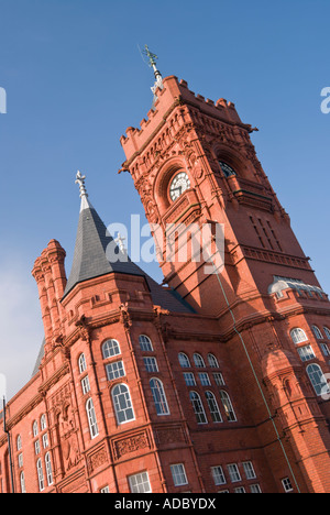 L'Edificio Pierhead presso la Baia di Cardiff, nel Galles del Sud. Regno Unito. Foto Stock