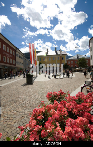 La piazza principale di Lienz Foto Stock