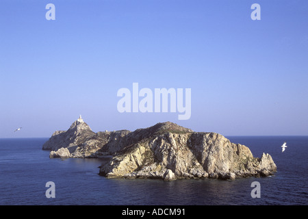 Faro di Palagruza fu costruito nel 1875 lo stesso nome dell'isola collocata nel mezzo del Mare Adriatico Foto Stock