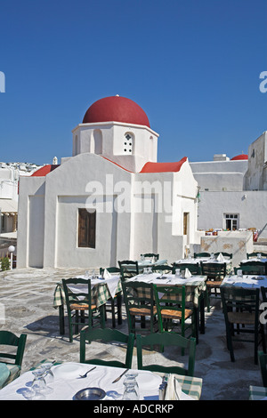 Agia, Aghios Moni Chiesa, Mykonos Foto Stock