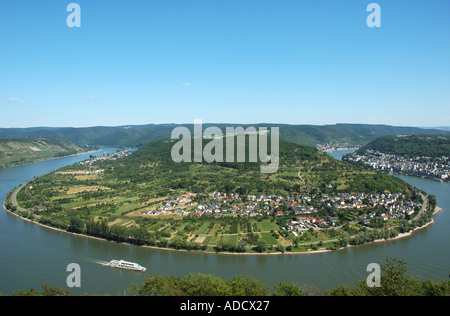 Valle del Reno piegare a Boppard Germania Foto Stock