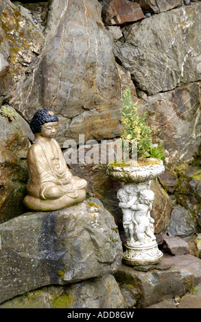 Parte di Sri Ranganatha Tempio a Skanda Vale comunità indù vicino a Carmarthen Carmarthenshire Wales UK Foto Stock