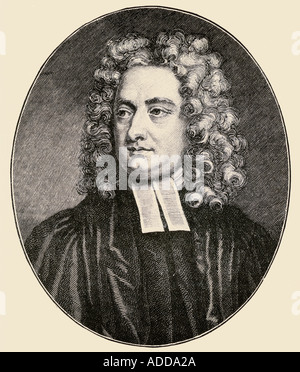 Jonathan Swift, 1667 - 1745. Satiro anglo-irlandese, saggista, scrittore di pamphlet politico, poeta e chierico. Foto Stock