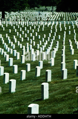 Le lapidi del Cimitero di Arlington Virginia STATI UNITI D'AMERICA Foto Stock