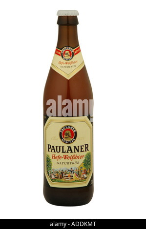 Paulaner bottiglia di birra Foto Stock