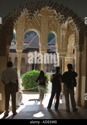 Vista di Alhambra Palace & Alcazaba fortezza Granada Andalusia Andalucía España Spagna Iberia Europa Foto Stock