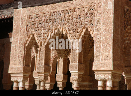 Vista di Alhambra Palace & Alcazaba fortezza Granada Andalusia Andalucía España Spagna Iberia Europa Foto Stock