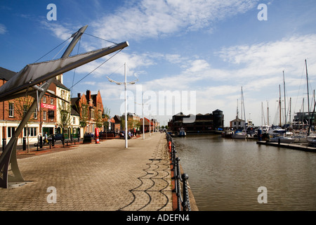 Humber Dock Street Hull Marina Kingston Upon Hull East Yorkshire Inghilterra Foto Stock