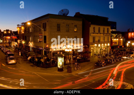 Vita notturna in Byward Market, Ottawa in Canada. Foto Stock