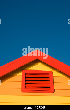 Iconici scatole balneare sulla spiaggia Brighton Victoria Australia Foto Stock