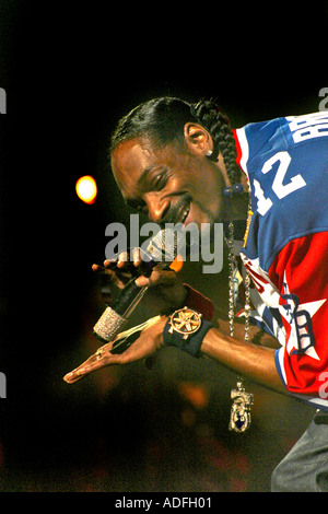 Il rapper Snoop Dog in concerto Foto Stock