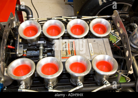 Close up Ford F1 motore su una storica formula 1 grand prix car Foto Stock