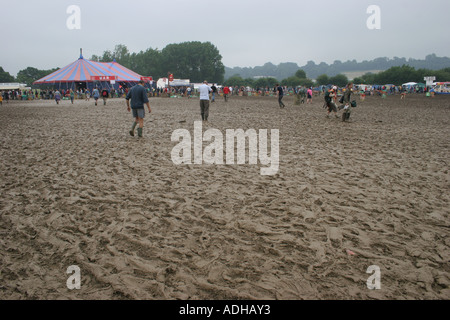 Glastonbury festival musicale 2005. L'azienda agricola degna Somerset in Inghilterra. Foto Stock