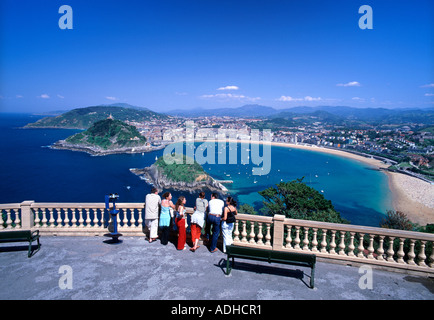 San Sebastian dal Monte Igueldo, Guipuzcoa Provincia, Spagna Foto Stock