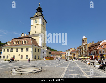 Casa Sfatului (Consiglio casa), Piata Sfatului (Piazza del Consiglio), Brasov, Transilvania, Romania Foto Stock