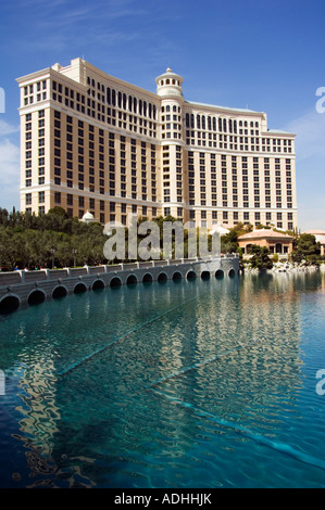 Stati Uniti Nevada Las Vegas Belagio Hotel Casino sulla striscia i mondi più grande hotel a cinque stelle Foto Stock