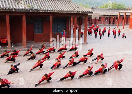 Monastero Shaolin Wushu Institute presso Tagou scuola di formazione per kung fu Foto Stock