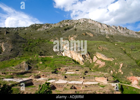 Salinas. Poza de la Sal. La Bureba. Provincia di Burgos. Castilla y León. Spagna. Foto Stock