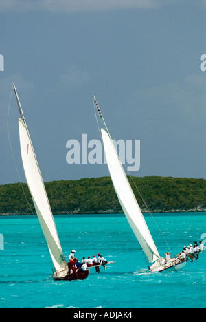 Maggiore EXUMA BAHAMA GEORGE TOWN Famiglia isola regata competizione. Foto Stock