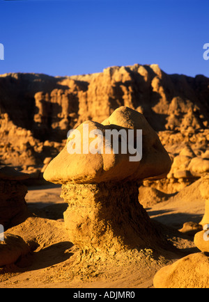 Close up di formazioni rocciose in Goblin Valley State Park Utah Foto Stock