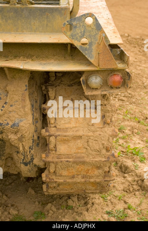 Serbatoio fangoso tracce su Britisharmy FV433, Abate semoventi pistola. Foto Stock