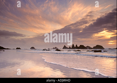 Tramonto vicino Seal Rock Oregon Coast Foto Stock