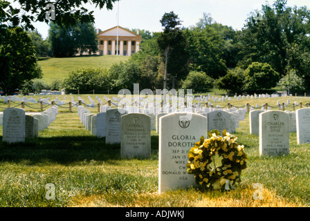 Le lapidi del Cimitero di Arlington Virginia STATI UNITI D'AMERICA Foto Stock