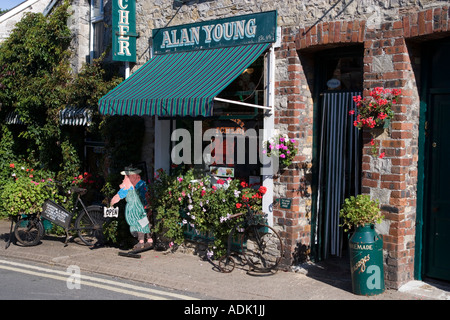 Alan giovani macellai Shop Llantwit Major Foto Stock