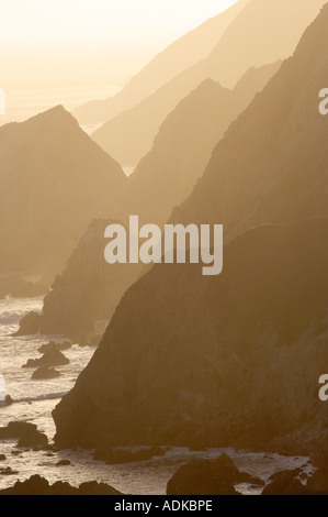 Costa rocciosa a camino Rock Point Reyes National Seashore California Foto Stock