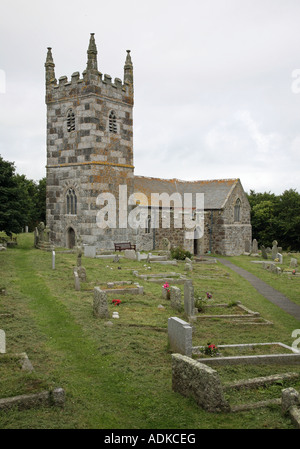 St Wynwallow Chiesa Landewednack Lizard Cornwall Foto Stock