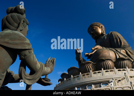 "Buddha a Monastero di Po Lin Lantau Hong Kong Cina " Foto Stock