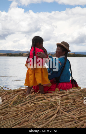 Il lago Titicaca Perù Foto Stock