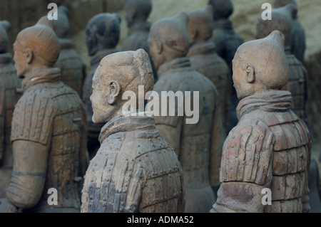 Cina Shaanxi Xian Bingmayong l Esercito di Terracotta Warriors In Imperatore Qin Shihuangdi tomba Foto Stock