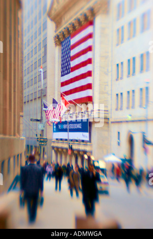 New York Stock Exchange presso 'Wall Street", il quartiere finanziario, la parte inferiore di Manhattan, "New York City", "New York", USA Maggio 2006 Foto Stock