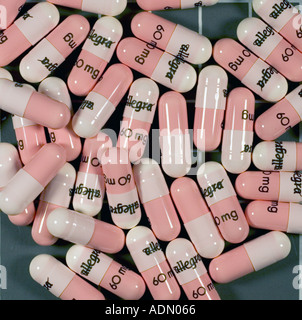 60 MG CAPSULE DI Allegra allergy medicine Foto Stock