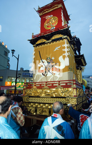 Processione di Sfilata carri allegorici festa d autunno Kawagoe Saitama Prefecture Giappone Asiaprocession sfilata di carri allegorici festa d autunno Kaw Foto Stock