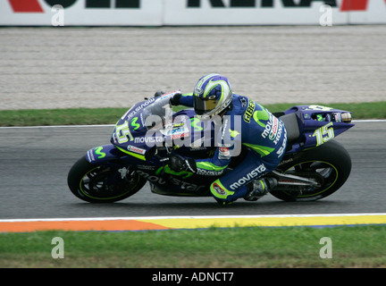 Sete Gibernau, Moto GP concorrente di equitazione per Movistar Honda a Valencia nel 2006 Foto Stock