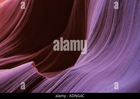 Modelli di arenaria Navaho dallo Slot Canyon page Arizona Foto Stock