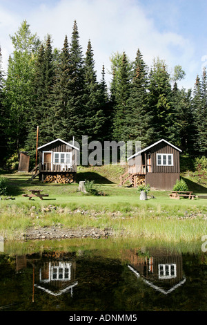 Lodge at Babine lake in British Columbia, Canada Foto Stock