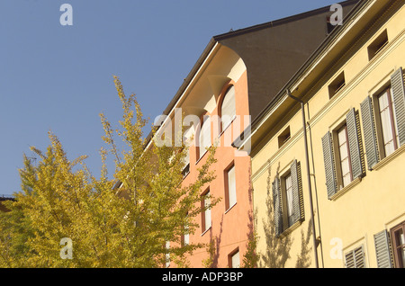 Tipica architettura in Piazza San Domenico, Bologna, Emilia Romagna, Italia Foto Stock