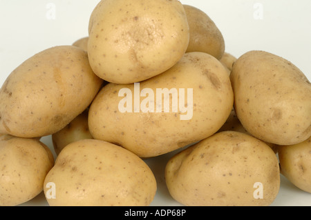 Tuberi di Maris Piper patate ex negozio o supermercato Foto Stock