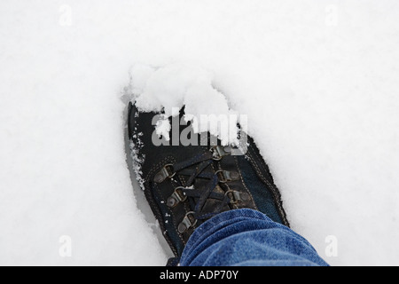 Walker s boot ricoperta di neve Londra Inghilterra Regno Unito Foto Stock