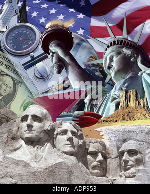 Stati Uniti d'America - AMERICANA: Concetto di viaggio Foto Stock