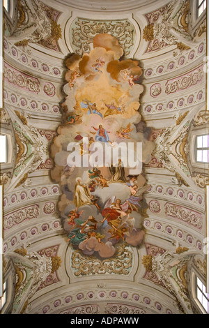 Soffitto nella chiesa dei Santi Donato in Toscana Italia Foto Stock