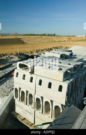 Nuovo roadbuild, sulla A30 in Cornovaglia, la creazione di un nuovo tratto di strada a doppia carreggiata Foto Stock