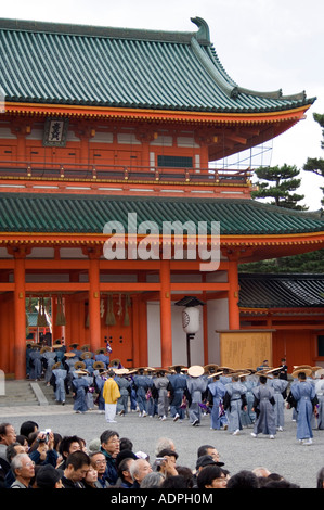 Costumi tradizionali di Jidai Festival festival dell'età Heian jingu kyoto Asia Giappone Foto Stock